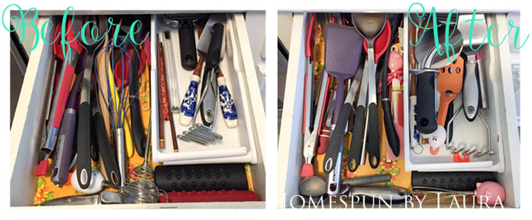 30 Projects in 30 Days | Organizing Kitchen Drawers | Homespun by Laura
