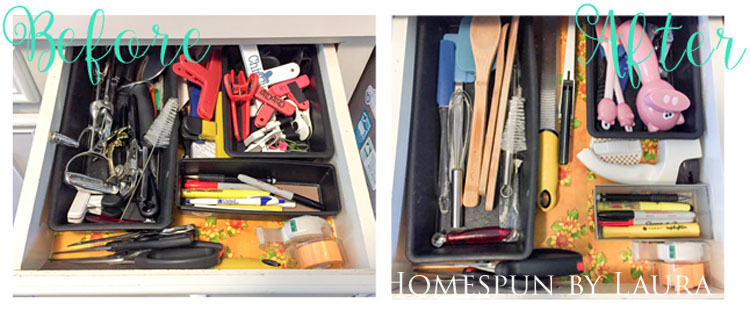 30 Projects in 30 Days | Organizing Kitchen Drawers | Homespun by Laura