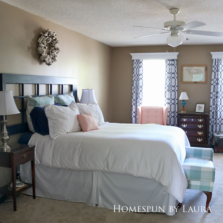Master bedroom refresh | Homespun by Laura | Budget master bedroom redecoration