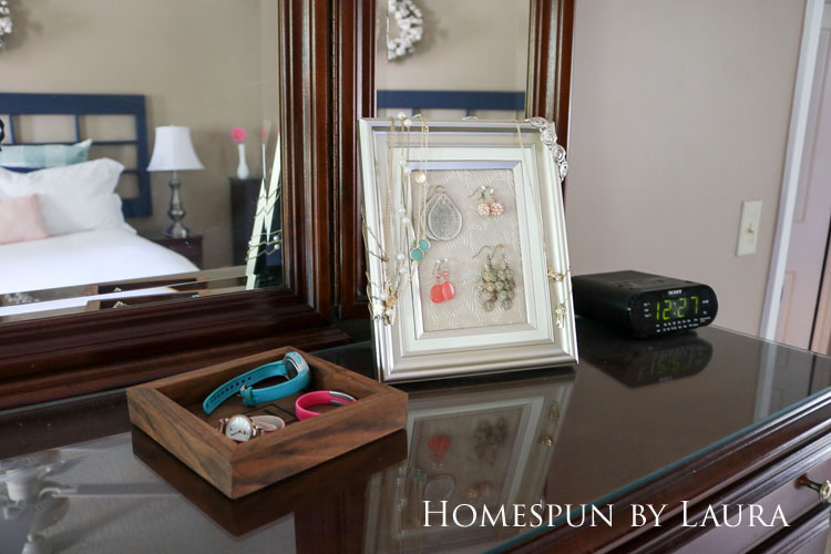 Master bedroom refresh | Homespun by Laura | Dresser with jewelry storage