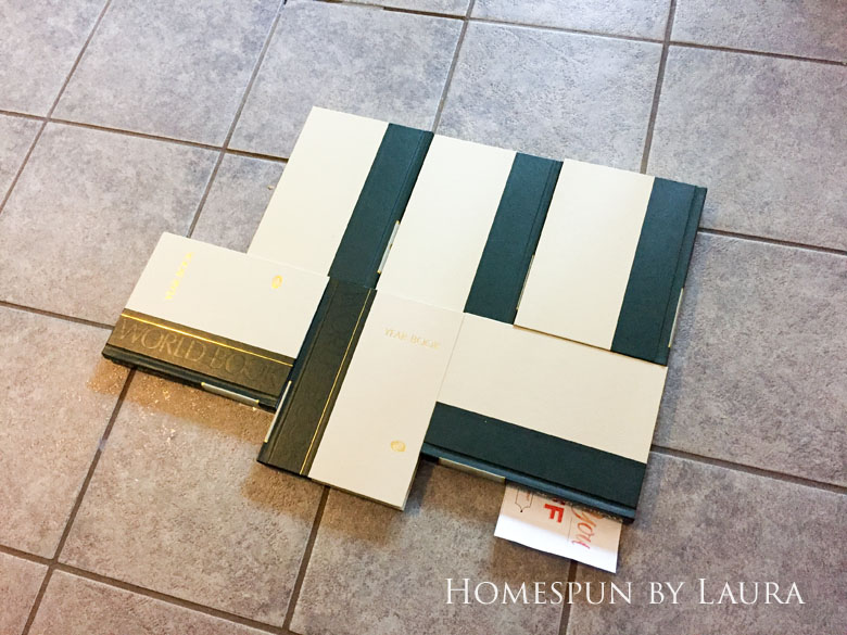 $75 DIY Powder Room (and Pantry!) Update: One Room Challenge Week 3 | Homespun by Laura | Painting a linoleum floor with Cutting Edge "Augusta" stencil: Preparing the surface