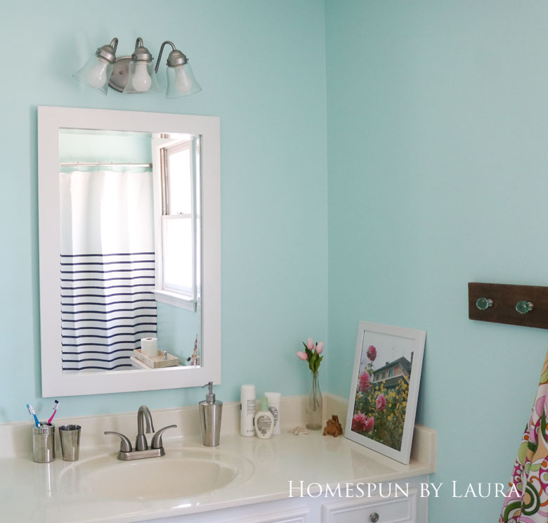 The $200 Master Bathroom Refresh | Homespun by Laura | Paint makes a big difference!