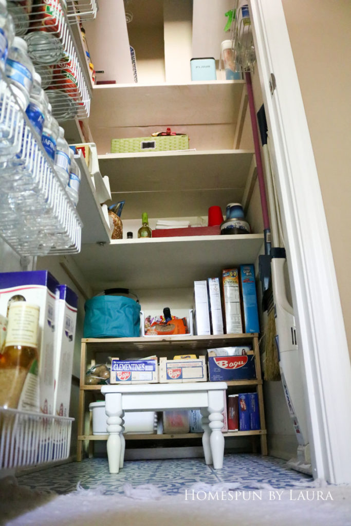 $75 DIY Powder Room (and Pantry!) Update: One Room Challenge Week 6 | Homespun by Laura | Organizing the Pantry