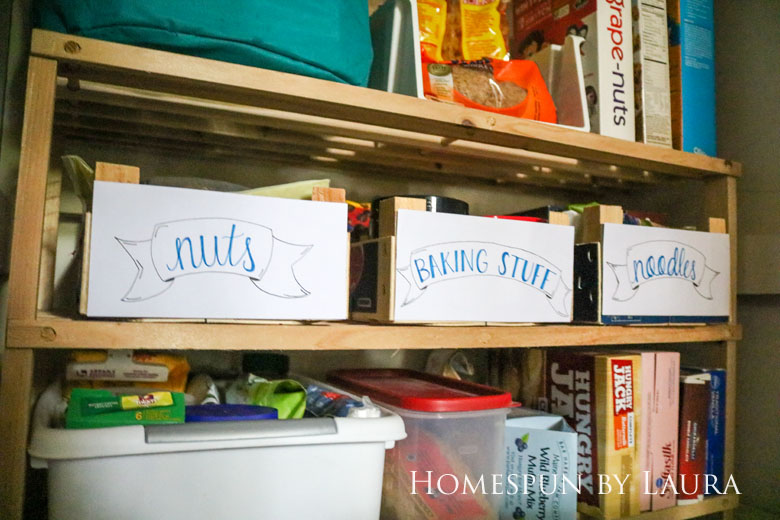 $75 DIY Powder Room (and Pantry!) Update: One Room Challenge Week 6 | Homespun by Laura | Organizing the Pantry