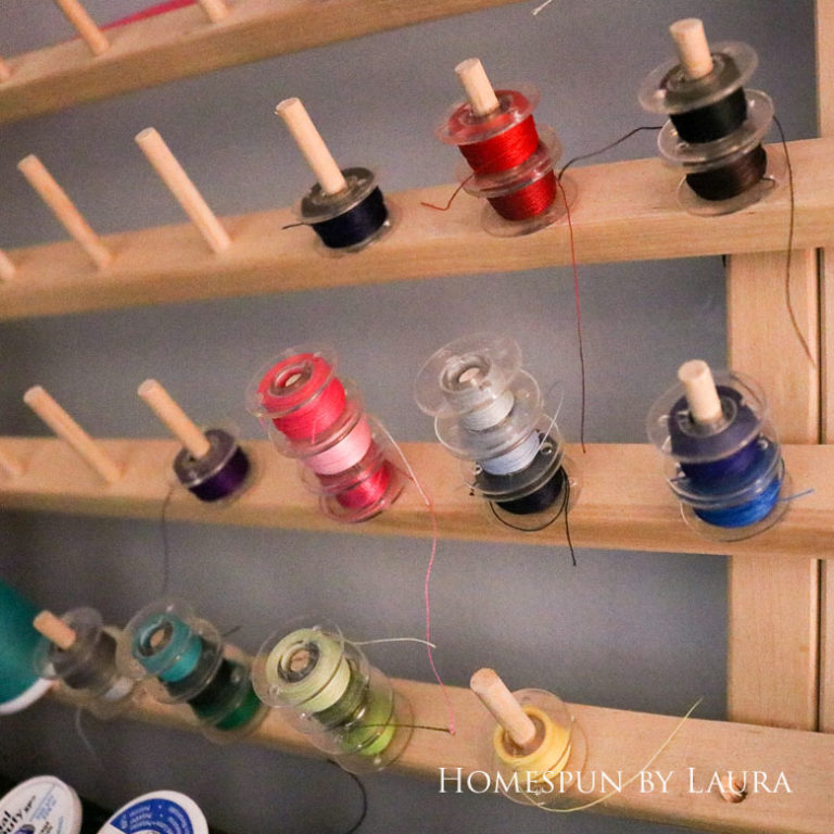 Extra bobbins are helpful for quickly changing thread colors | DIY Gift Guide for Makers and DIYers by Homespun by Laura