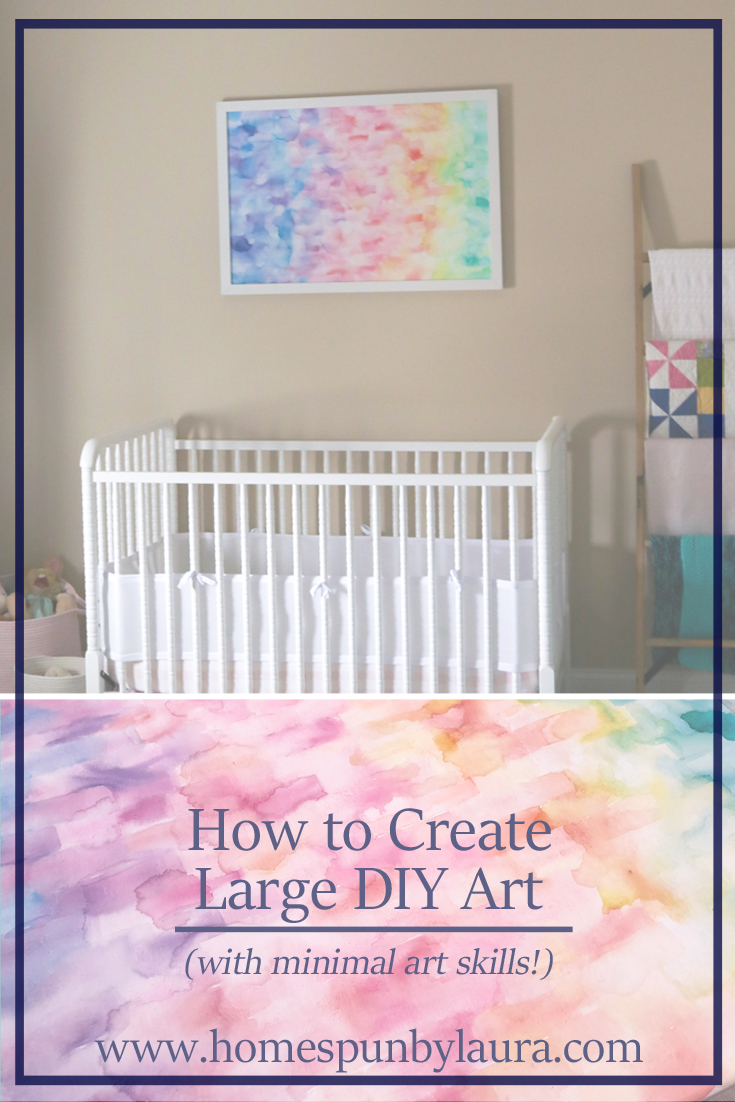 how to create large DIY watercolor abstract art