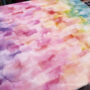 large DIY watercolor art - finished!