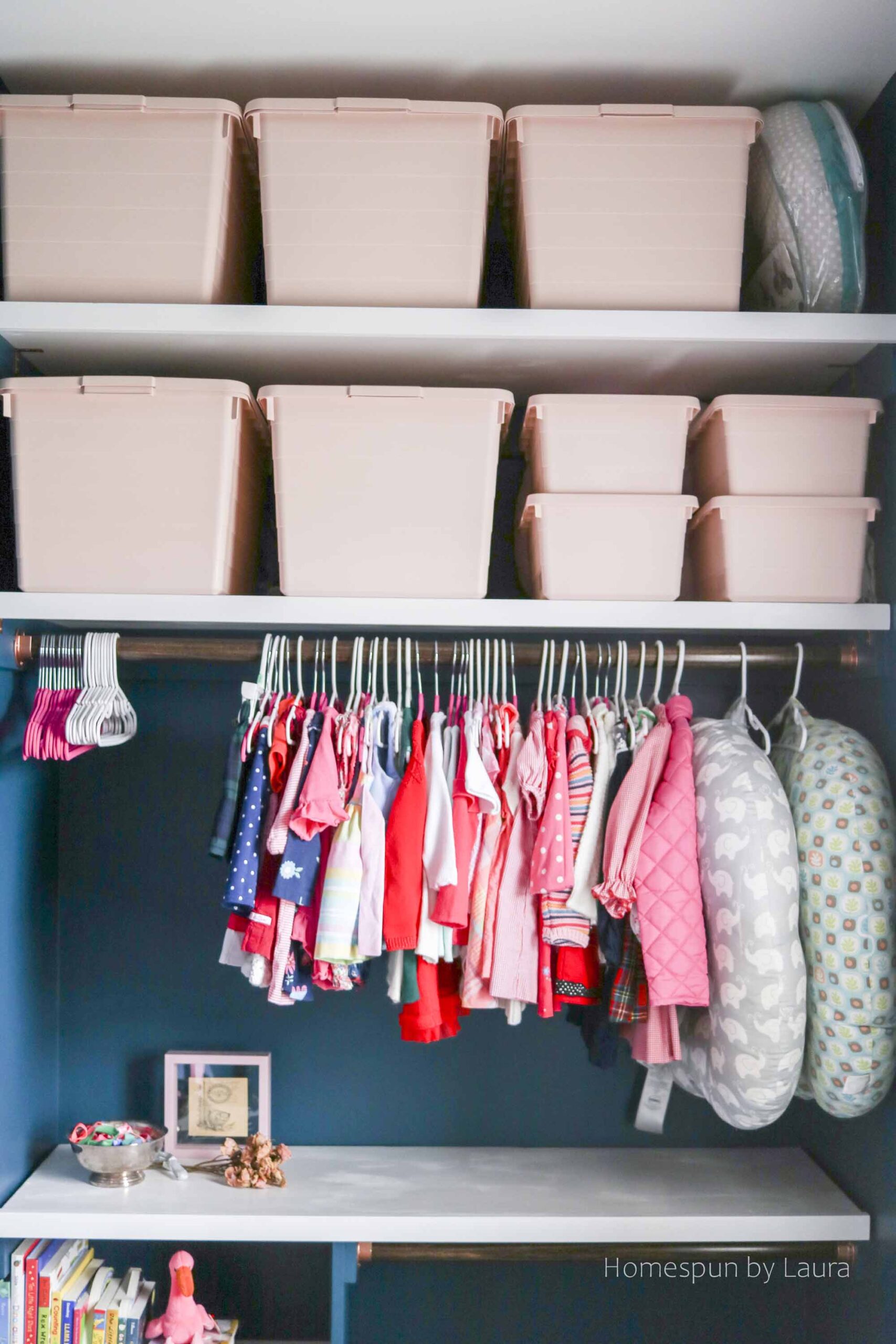 DIY Closet Shelving System - create an organized, functional, and pretty closet for under $250!