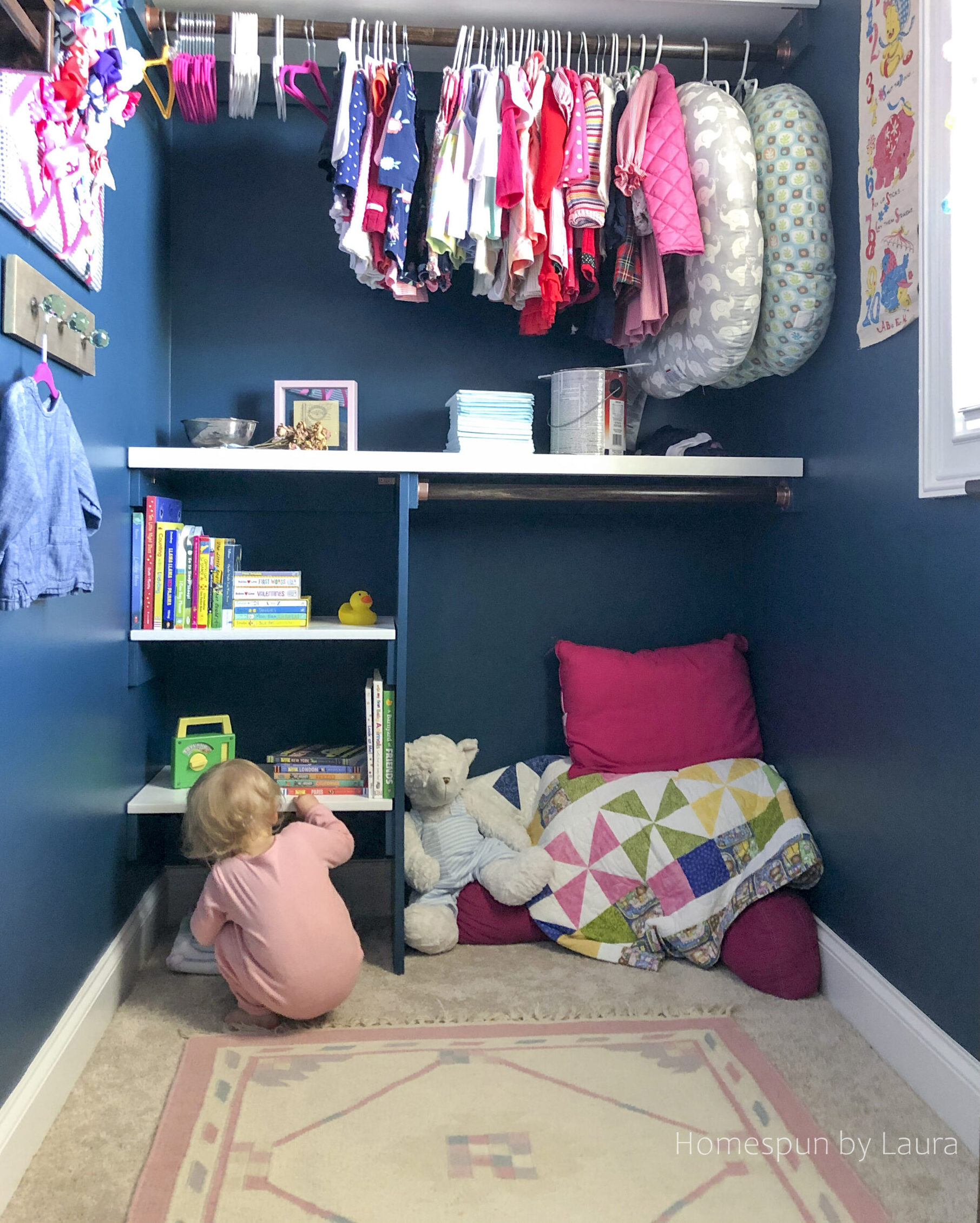 One Room Challenge Week 3 :: DIY Nursery Closet Shelving