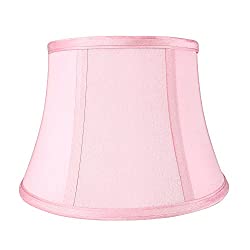 faux silk pink bell lampshade