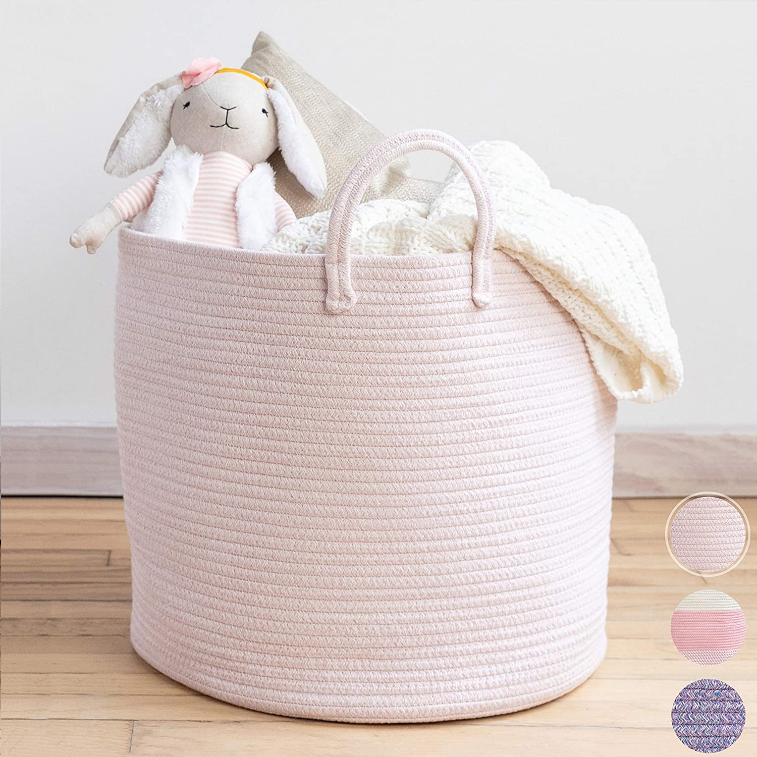 Pale Pink Rope Basket (similar)