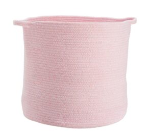 This pink Pottery Barn Kids Sloan rope basket is pretty, but it is a splurge!
