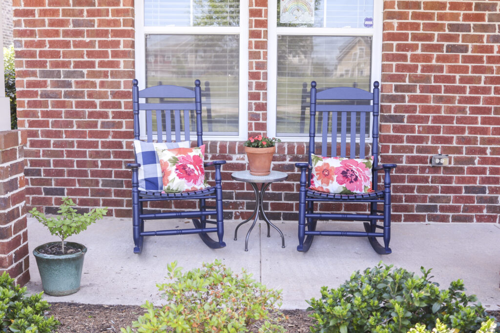 DIY Front Porch Refresh | simple ideas for big impact changes | cleaned and painted roadside treasure table
